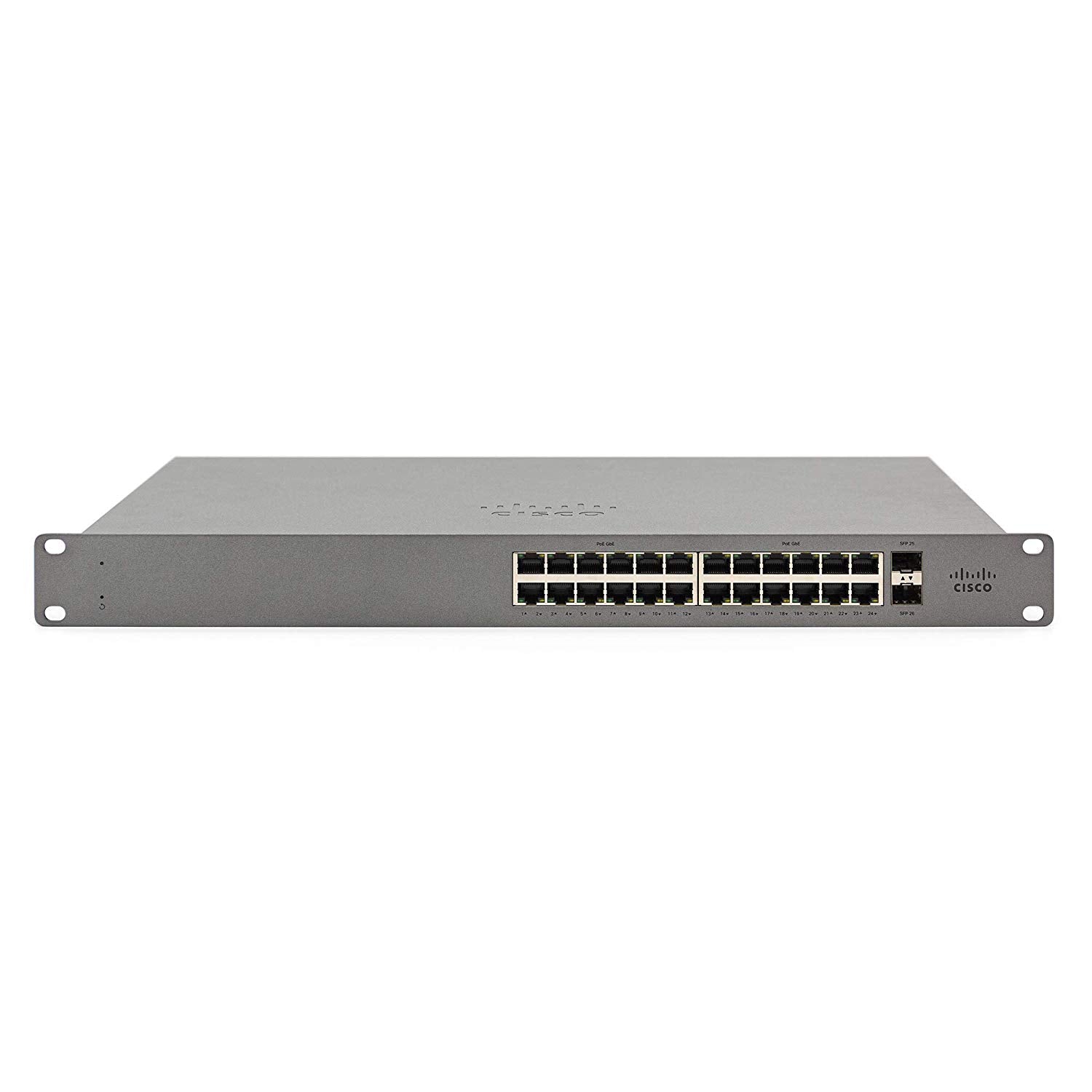 Meraki Go 24 portu mākoņpārvaldīts (PoE) tīkla slēdzis — GS110 